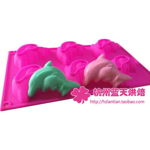 6 hole dolphin silicone mould cake mold Kitchen Tools
