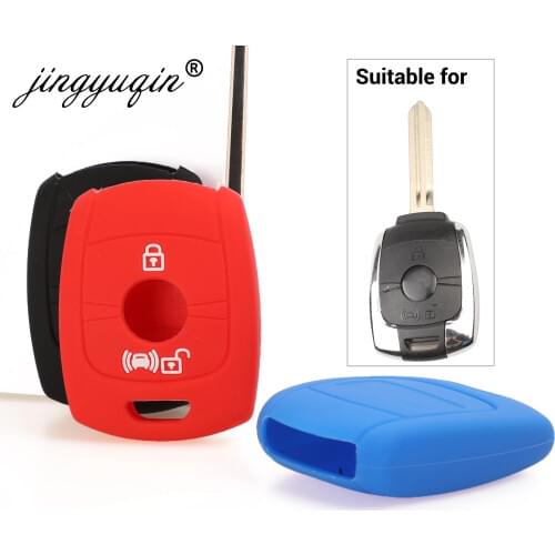 Jingyuqin 2 Buttons Remote Key Silicone Case Fob For SsangYong Actyon Kyron Rexton Korando Car Styling Rubber Keys Cover