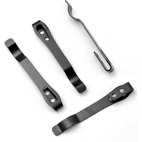 Folding knife holder stainless steel back clip pocket clip depth carrying clip