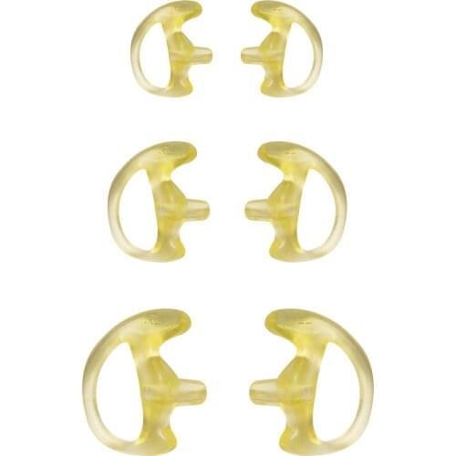Replacement Earmold Earbud (Left and Right Ear) for Two Way Radio Acoustic Coil Tube Earpiece Open Ear Insert Size S M L 7 color