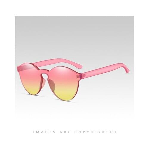 Fashion Thick Retro Rimless Vintage Sunglasses Candy Men Women UV400 Glasses Dropship