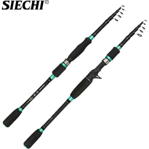 SIECHI 1.8M -2.7M Spinning Rod Carp Fishing Rod Fishing Rod Carbon Fiber feeder Hard Fiber Telescopic Fishing Rod fishing pole