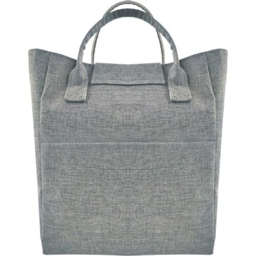 Lunch Bag, Solid Color Large Capacity Lunch Box Thermal Bag Handbag for Kids Adults, Gray