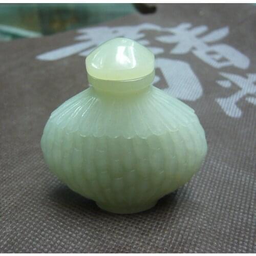 Big Treasure Collectible Chinese Vintage Hetian Jade Wealth Rich Snuff Bottle Totem Carving L Timestown 20201126A
