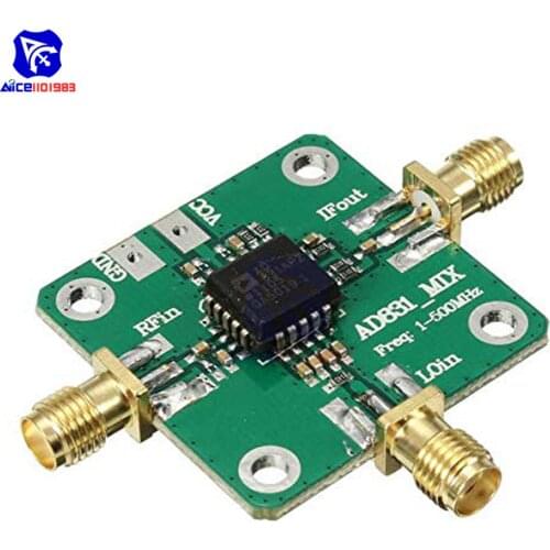 AD831 High Frequency RF Mixer Module 1 -500MHz Bandwidth Dual Balanced Mixer Single Chip Radio Frequency Converter