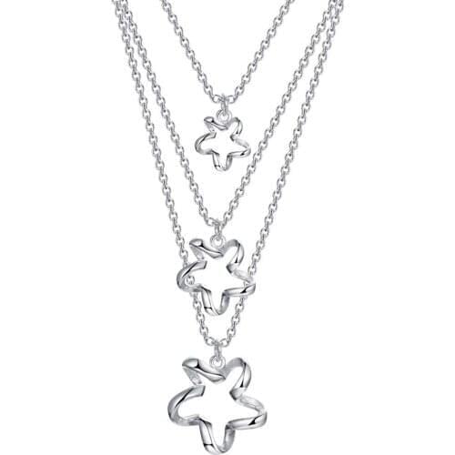 XL-AN547 Hot Pretty Silver Plated Neckalces For Women Wholesale Free Shipping 925 Charm Christmas Gifts Fashion Jewelry Pendant