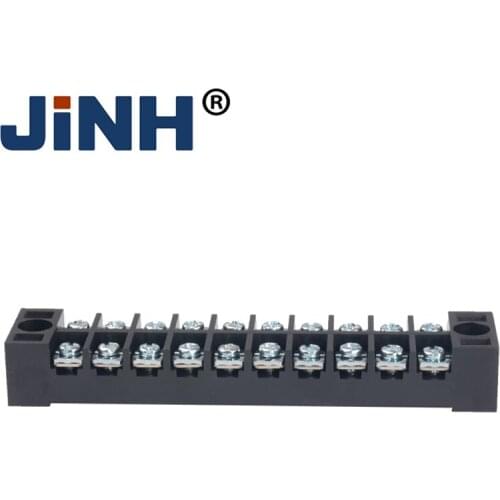 1PCS Dual Row Barrier Screw Terminal Block 10P Wire Connector Fixed Wiring Board Strip Wire Connector