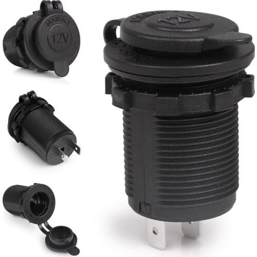 1pc Cigarette Lighter Socket 12V Waterproof Car Boat Motorcycle Cigarette Lighter Sockets Power Plug Outlet