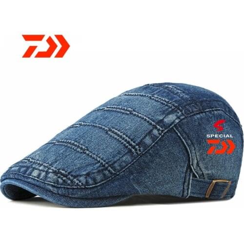 2021 Daiwa Fishing Hat Sunshade Sunscreen Cowboy Hat Breathable Adjustable Outdoor Running Hiking Sports Golf Mesh Hat