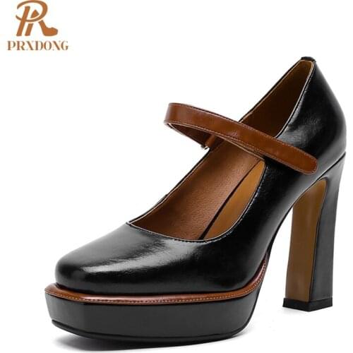 2021 New Platform Pumps Female 10cm High Heel Slip-on Shallow Black Beige Shoes Weddings Office Ladies Women Summer Autumn Shoes