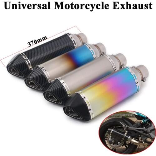 370mm Motorcycle Exhaust Pipe Escape Modified Universal Motorbike Muffler DB Killer For Ninja 250 Dirt Bike R15 R6 CBR300F K8 K7
