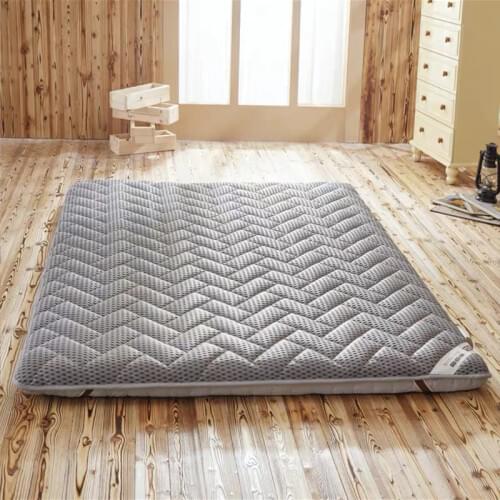 4D Moisture proof thick bamboo fiber mattress pad topper foam massage tatami mattress topper for single double dormitory