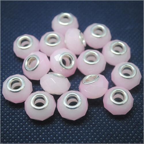 10pcs faceted glass beads european beads with big hole pandoraa beads with big hole 8x14mm hole size 5mm new arrivals for women