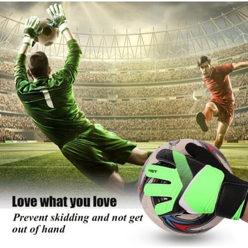 Child Full Finger Goalie Gloves Kid Boys Girls Rubber Anti Slip Wrist Wrap Football Soccer Apparel Accessories For Goalkeeper