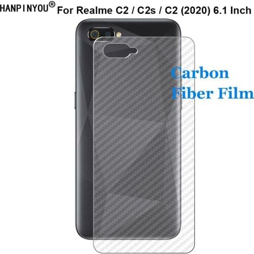 For Realme C2 / C2s / C2 2020 6.1" 3D Anti-fingerprint Carbon Fiber Back Film Rear Screen Protector Sticker (Not Tempered Glass)