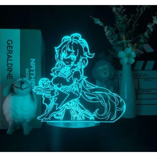 Genshin Impact Game APP Control Base Nightlight Best 3D Night Light Alarm Clock Base Color Changing Delineascope Unique Present