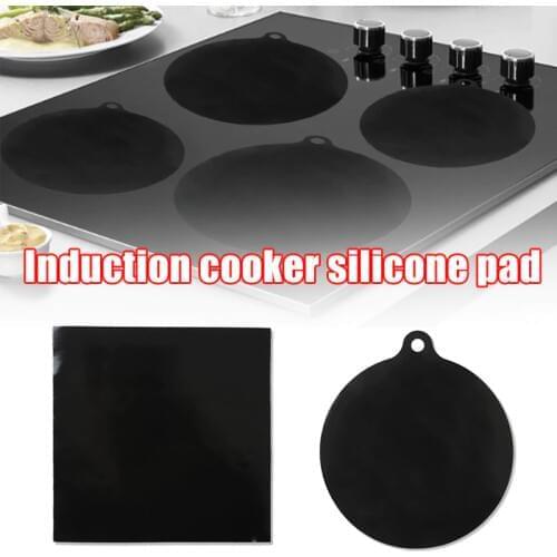 Induction Cooktop Mat Protector Nonslip Silicone Heat Insulation Pad Cook Top Cover Reusable Kitchen Dining Bar Insulation