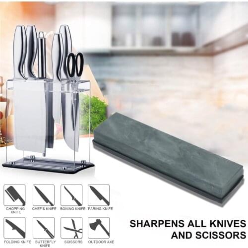 KKMOON 5000 Grit Sharpening Stone Knife Sharpener Polishing Stone with Rubber Stone Holder Fine Whetstone Grindstone 200*50*25mm