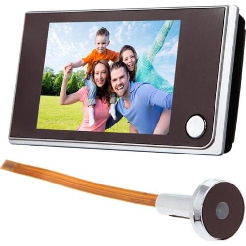 Camera Doorbell 3.5 Inch LCD Digital Doorbell Peephole Camera Door Eye Doorbell Camera Electronic Peephole Door Bells Security
