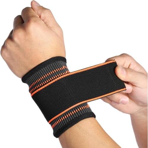 Wrist Compression Strap and Support Wrist Brace with Elastic Bandage Wraps for Weightlifting Tennis Tendonitis