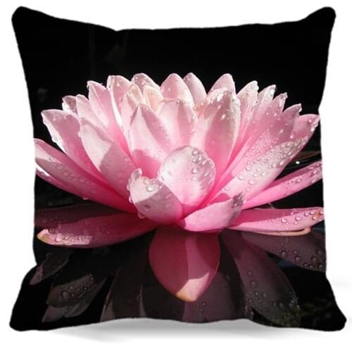 Square Pillow Covers 9 style High Quality 40cm 45cm 50cm 60cm Sofa home car coffee Cushion Cover Flower lotus cotton polyester