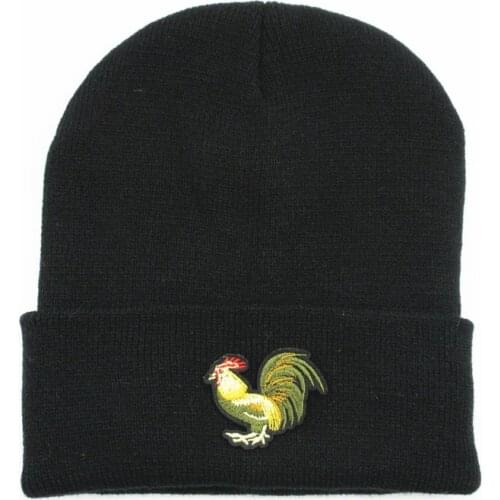 LDSLYJR Chicken animals embroidery Thicken knitted hat winter warm hat Skullies cap beanie hat for men and women 315