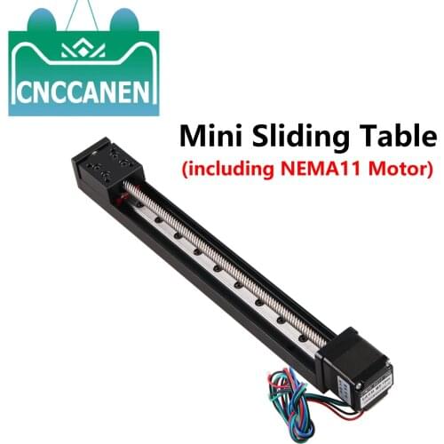 Linear Lead Rail Stage Motion Table T6 Lead Screw Motion Nema11 Stepper Motor Stroke 50mm-200mm Linear Guide Slide Rail Actuator