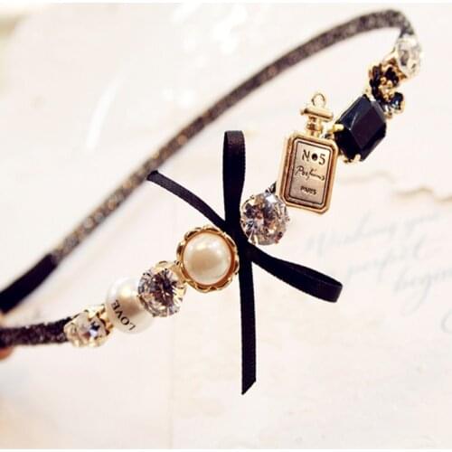 Fashion Korean style Lace Rhinestone hairband Women Girls Fashion Sexy Simple crystal Hair Hoop headwear Hair Accessories