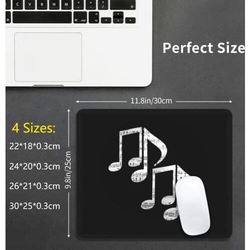 Music Notes Mouse Pad DIY Print Music Note Musical Musician Sound Song Guitar Band Instrument Melody