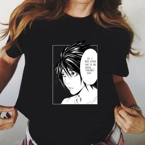 Death Note Printed T Shirt Women Graphic T-shirt Harajuku Tops Tee Short Sleeve Animal Tshirt Female Tshirts