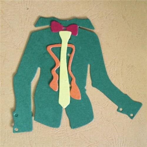 Swovo Man shirt Bow Tie Frame Metal Cutting Dies Cut DIY Craft Dies Scrapbooking for DIY Alubm Photo Card Cuts Decorations