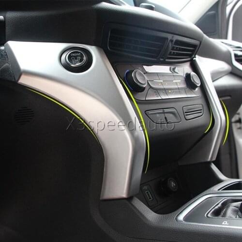 For Ford Kuga Escape 2017-2019-2019 Inner Center Console Stripe Decoration Trim 2pcs Matt Car-styling