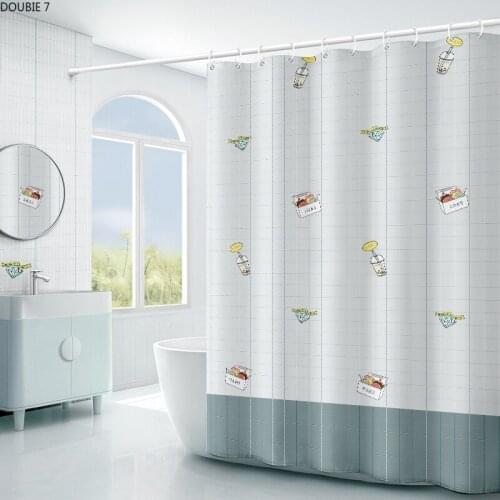 180x180cm Modern Cute Shape Printing Polyester Waterproof Thicken Shower Curtain Hook Home Decor Decoration Bathroom Curtains
