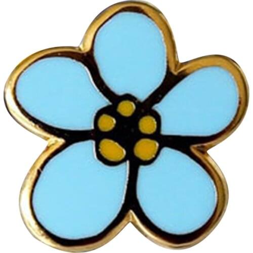 Forget Me Not Flower Enamel Pin Badge