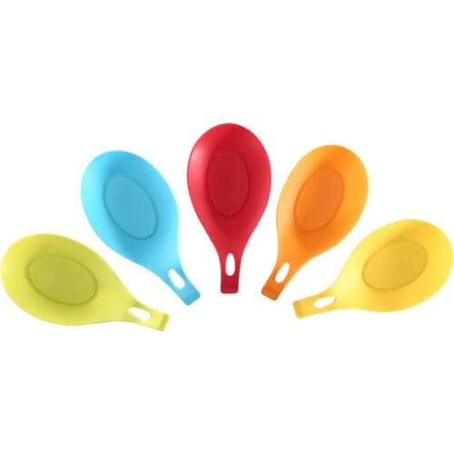 1pcs Food Grade Silicone Spoon Mat Heat Resistant Placemat Tray Spoon Pad Drink Glass Coaster Hot Sale Kitchen Tool