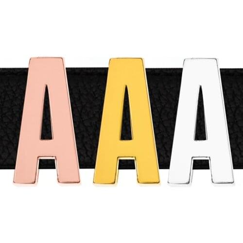 BOSHI 10Pcs Slide Letters Charms For Bracelet Making 30mm Alphabet A-Z DIY Accessories Keychain Pet Collar Women Jewelry Gift