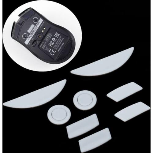 2 2 Sets/pack Tiger Gaming Mouse Feet Mouse Skate For Razer Mamba 5G / Mamba 2015 Chroma 5G / Mamba Tournament Edition White