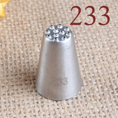 304 Stainless Steel 233# 11 Hole Grass Mouth Decorating Mouth inside and outside Seamless Baking DIY Tool Small Number
