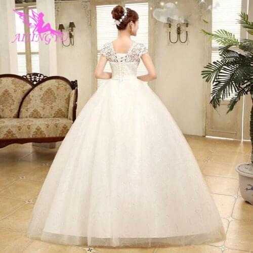 AIJINGYU 2021 beauty Customized new hot selling cheap ball gown lace up back formal bride dresses wedding dress WK858
