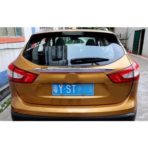 ACCESSORIES FIT 2014-2016 FOR Nissan QASHQAI J11 CHROME REAR TRUNK HATCH LIFTGATE DOOR SOPILER COVER MOLDING BAR STRIP 1PCS