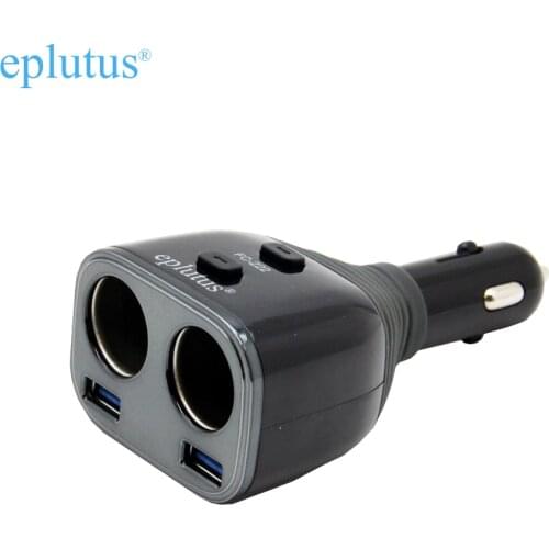 12V-24V Car Cigarette Lighter Socket Splitter Plug USB Charger Adapter Detection For Phone Eplutus FC 222 MP3 DVR Accessories