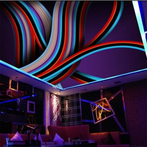 Beibehang Large Custom Wallpaper Abstract Colorful Spiral Line Zenith Mural Home Decoration