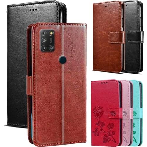 Case For Alcatel 3X 5061 4 Camera Leather Flip Cover PU Stand Magnetic Wallet Case For Alcatel 3X 2020 Protector Capa Card Slot