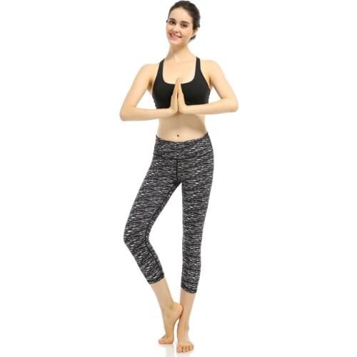 Black and white camouflage high waist seamless yoga pants ladies sports running stretch fitness leggings cropped pantsTight pant