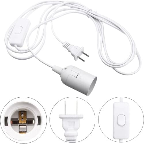 Lamp Base E27 Hanging Pendant LED Light Fixture Lamp Bulb Socket Cord Adapter With 1.8M On/Off E14 Switch Wire Lamp Holder E26