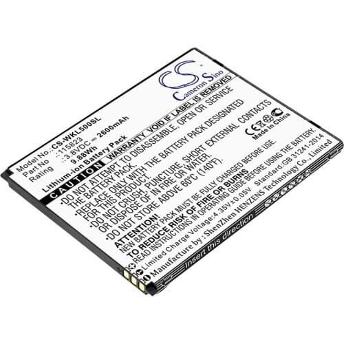 CS 2600mAh / 9.88Wh battery for Wiko Lenny 5 115823