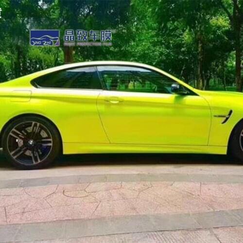 Factory Supply 1.52*18M Roll Sparkle Matt PVC fluorescence Material Car Color Change Wrap Vinyl Film for Body Decoration