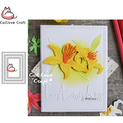 Catlove Frame Background Metal Cutting Dies Scrapbooking Mold Stencil Die Cuts Card Making DIY Craft Embossing New Dies For 2021