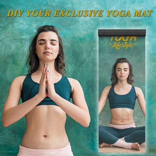 Personal Personalized Yoga Mat 185* 68cm Natural Rubber Indoor Fitness Non-Slip Tapete DIY Customized Photo Pilates Yoga Mats