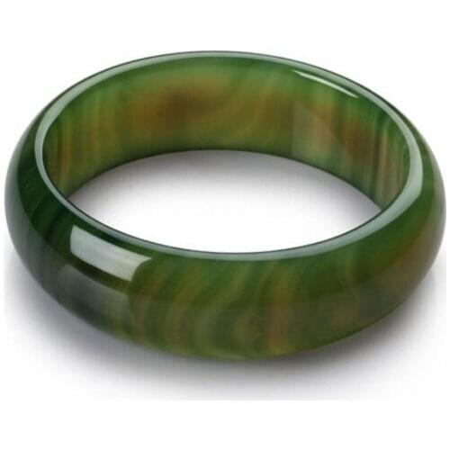 Fine jewelry Lightweight and luxury national style jewelry green agate and chalcedony elegant mother Bracelet bangle